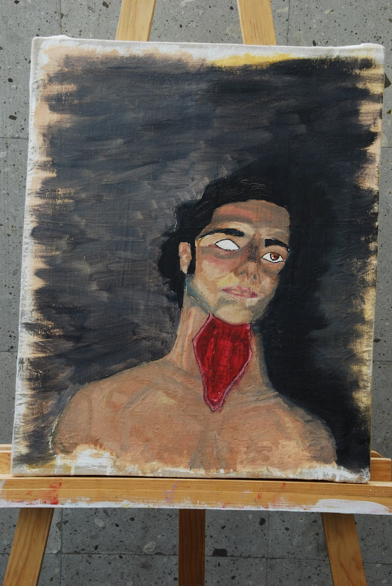 Autorretrato con garganta abierta