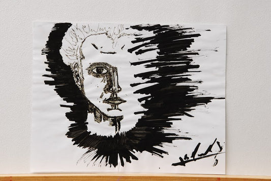 Autorretrato en tinta